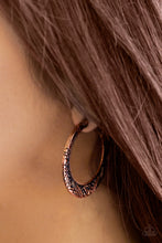 Load image into Gallery viewer, Rumba Rendezvous Copper Hoop Earrings Paparazzi 
