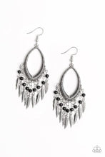 Load image into Gallery viewer, One Way Flight Black Earrings - Paparazzi Accessories
