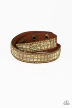 Load image into Gallery viewer, Rock Band Refinement Brass Bracelet - Paparazzi Accessories

