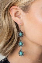 Load image into Gallery viewer, Desertscape Dweller Blue Earrings - Paparazzi Accessories

