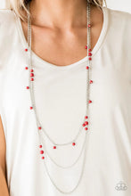 Load image into Gallery viewer, Laying The Groundwork Red Necklace - Paparazzi Accessories
