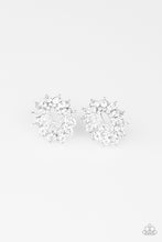 Load image into Gallery viewer, Brighten The Moment White Post Earrings - Paparazzi Accessories
