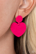 Load image into Gallery viewer, Just A Little Crush Pink Post Earrings - Paparazzi Accessories
