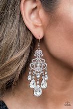 Load image into Gallery viewer, Queen Of All Things Sparkly White Earrings Paparazzi 
