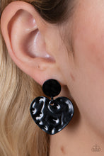Load image into Gallery viewer, Just A Little Crush Black Earrings - Paparazzi Accessories
