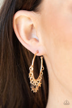 Load image into Gallery viewer, Happy Independence Day Gold Earrings - Paparazzi Accessories
