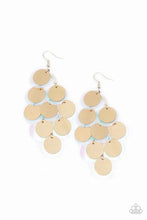 Load image into Gallery viewer, Sequin Seeker Gold Earrings - Paparazzi Accessories
