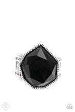 Load image into Gallery viewer, Dynamically Defaced Black Ring - Paparazzi Accessories
