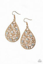 Load image into Gallery viewer, Certainly Courtier Gold Earrings - Paparazzi Accessories
