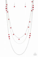 Load image into Gallery viewer, Laying The Groundwork Red Necklace - Paparazzi Accessories
