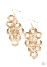 Load image into Gallery viewer, Scattered Shimmer Gold Earrings - Paparazzi Accessories
