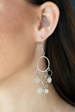 Load image into Gallery viewer, Cyber Chime Silver Earrings - Paparazzi Accessories
