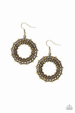 Load image into Gallery viewer, Girl Of Your Gleams Brass Earrings - Paparazzi Accessories
