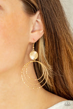 Load image into Gallery viewer, Universal Rehearsal Gold Earrings - Paparazzi Accessories
