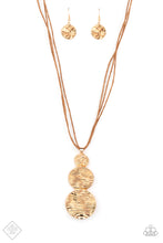 Load image into Gallery viewer, Circulating Shimmer Gold Necklace - Paparazzi Accessories
