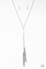 Load image into Gallery viewer, Timeless Tassels Silver Necklace - Paparazzi Accessories
