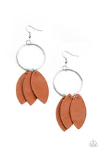 Load image into Gallery viewer, Leafy Laguna Brown Earrings - Paparazzi Accessories
