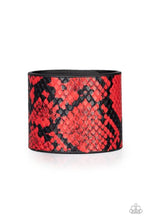 Load image into Gallery viewer, The Rest is HISS-tory Red Bracelet - Paparazzi Accessories
