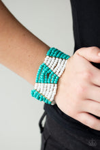 Load image into Gallery viewer, Blue Beaded Necklace and Bracelet Set
