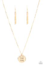 Load image into Gallery viewer, Light It Up Gold Necklace - Paparazzi Accessories
