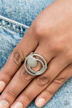 Load image into Gallery viewer, Edgy Eclipse Silver Ring - Paparazzi Accessories
