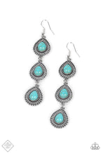 Load image into Gallery viewer, Desertscape Dweller Blue Earrings - Paparazzi Accessories
