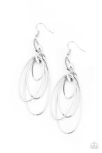 Load image into Gallery viewer, OVAL The Moon Silver Earrings - Paparazzi Accessories
