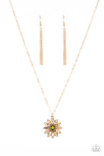 Load image into Gallery viewer, Formal Florals Gold Necklace - Paparazzi Accessories
