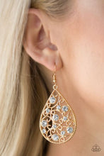 Load image into Gallery viewer, Certainly Courtier Gold Earrings Paparazzi 
