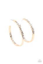 Load image into Gallery viewer, Borderline Brilliance Gold Earrings - Paparazzi Accessories
