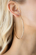 Load image into Gallery viewer, Mega Metro Gold Hoop Earrings - Paparazzi Accessories
