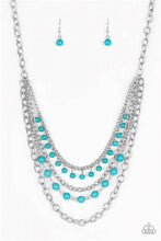 Load image into Gallery viewer, Ground Forces Blue Necklace - Paparazzi Accessories
