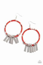 Load image into Gallery viewer, Garden Chimes Red Earrings - Paparazzi Accessories

