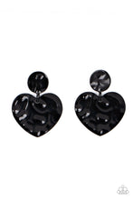 Load image into Gallery viewer, Just A Little Crush Black Earrings - Paparazzi Accessories
