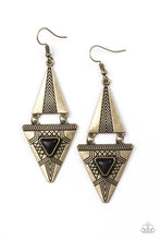 Load image into Gallery viewer, El Paso Edge Brass Earrings Paparazzi 
