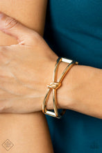 Load image into Gallery viewer, Knot My First Rodeo Gold Bracelet - Paparazzi Accessories
