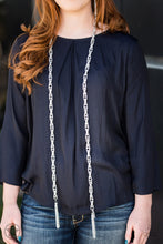 Load image into Gallery viewer, SCARFed For Attention Silver Necklace - Paparazzi Accessories
