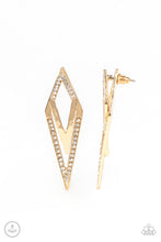 Load image into Gallery viewer, Point-Blank Gold Post Earrings - Paparazzi Accessories

