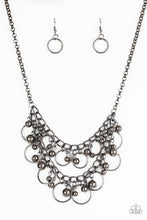 Load image into Gallery viewer, Warning Bells Black Necklace - Paparazzi Accessories

