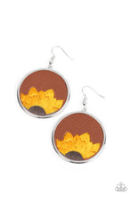 Load image into Gallery viewer, Sun-Kissed Sunflowers Brown Earrings - Paparazzi Accessories
