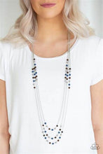 Load image into Gallery viewer, Seasonal Sensation Blue Necklace - Paparazzi Accessories
