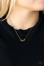 Load image into Gallery viewer, Dainty Dalliance Brass Necklace - Paparazzi Accessories
