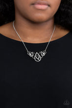 Load image into Gallery viewer, Thunderstruck Teardrops White Necklace - Paparazzi Accessories
