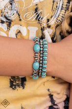 Load image into Gallery viewer, Take By SANDSTORM Blue Bracelet - Paparazzi Accessories
