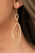 Load image into Gallery viewer, OVAL The Moon Gold Earrings - Paparazzi Accessories
