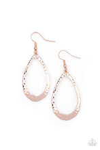 Load image into Gallery viewer, BEVEL-headed Brilliance Rose Gold Earrings - Paparazzi Accessories
