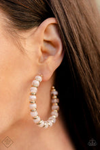 Load image into Gallery viewer, Sunshine SLATE of Mind Gold Hoop Earrings  - Paparazzi Accessories
