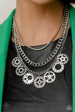 Load image into Gallery viewer, Running Out of STEAMPUNK White Necklace - Paparazzi Accessories
