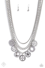 Load image into Gallery viewer, Running Out of STEAMPUNK White Necklace - Paparazzi Accessories
