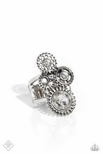 Load image into Gallery viewer, Blowing Off STEAMPUNK White Ring - Paparazzi Accessories
